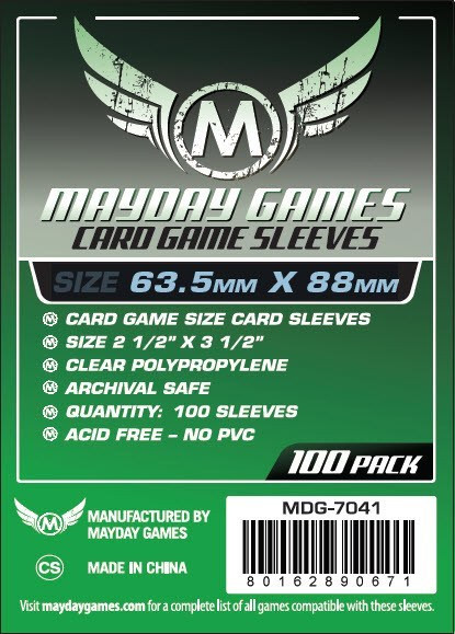 Mayday-Hüllen Standard Card Game Sleeves (100) • 63.5 x 88mm (grün) 
